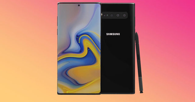 Invite to Admire Concept Galaxy Note 10 with Perforated Screen, 4 Beautiful Cameras
