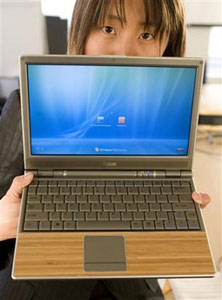Laptop with Shells Made Of. .. Bamboo!