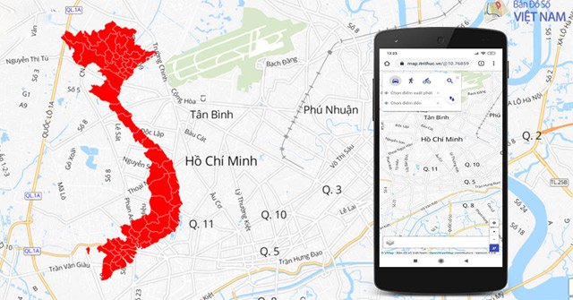 Launching Vmap -- Digital Map of Vietnam, Showing Details of Each