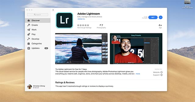 Lightroom Cc Has Appeared on the Mac App Store