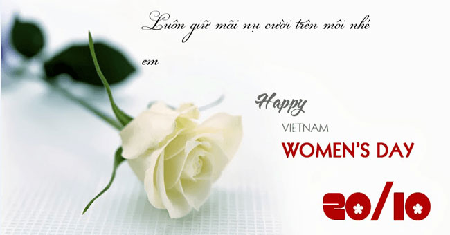 Make a Greeting Card for Vietnamese Women on October 20 Online