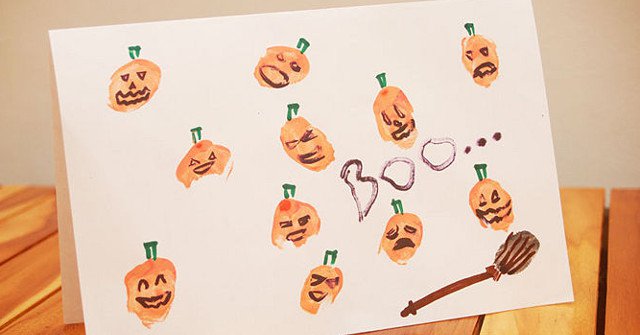 Make Halloween Cards with Simple Fingerprints