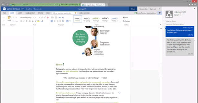 Microsoft Added a Chat Feature to the Free Office Version