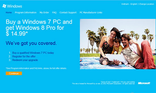 Microsoft Began to Order Upgrade Packages to Windows 8