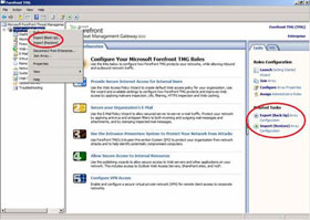 Microsoft Forefront TMG - Backup and Restore Capabilities