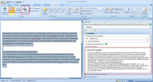Microsoft Introduced Translation Tools for Microsoft Office