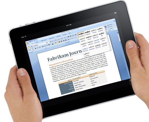 Microsoft Office Version for iPad and Lion