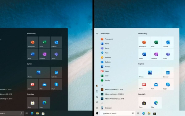 Microsoft Revealed the New Interface of Start Menu on Windows 10