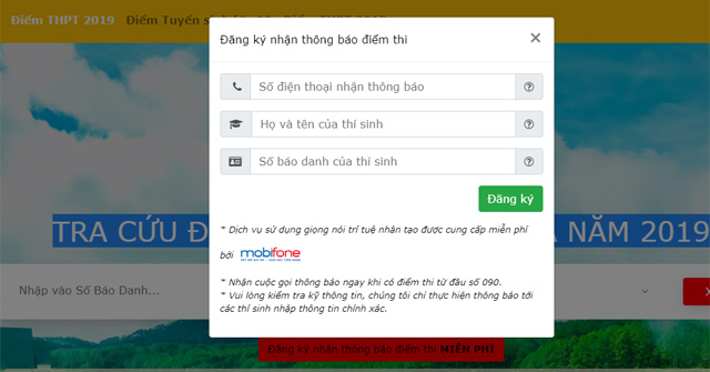 Mobifone Launches a Search Service and Calls for Free Test Score
