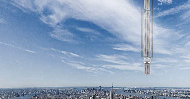 New York Engineers Design High-rise Buildings 'Falling from the Sky'