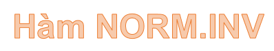 NORM. INV Function in Excel