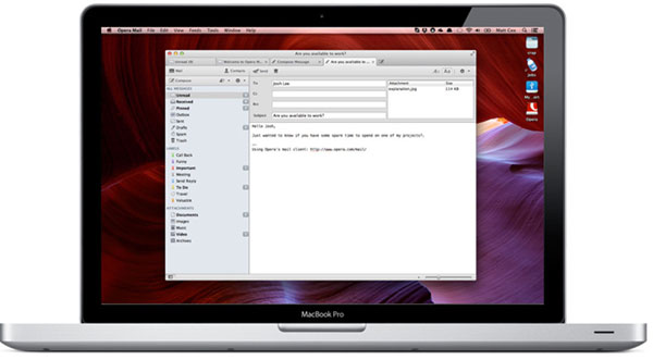 Opera Introduces Opera Mail Email Management Application