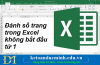 Page Numbering in Excel Does Not Start with Number 1