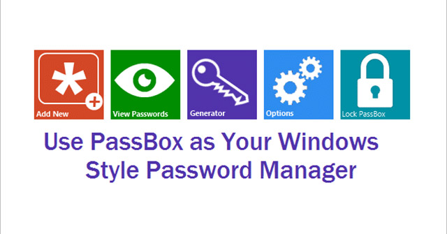 Passbox: Manager and Create a Free Password for Windows 10/8/7