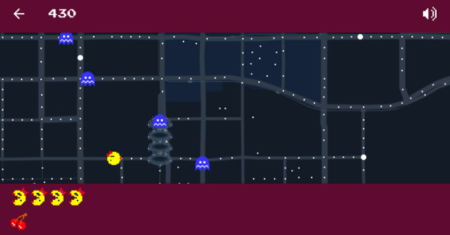 Play Pac-Man 'Lady' Version of the Game at Any Place in the World in Google Maps on April This Year