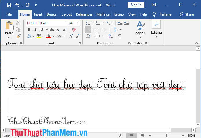 Primary Font, Practice Writing Beautiful Font