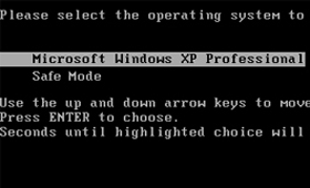 Put Safe Mode in the Standard Boot Menu of Windows XP