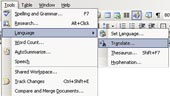 Quickly Translate Text Using Microsoft Word 2003