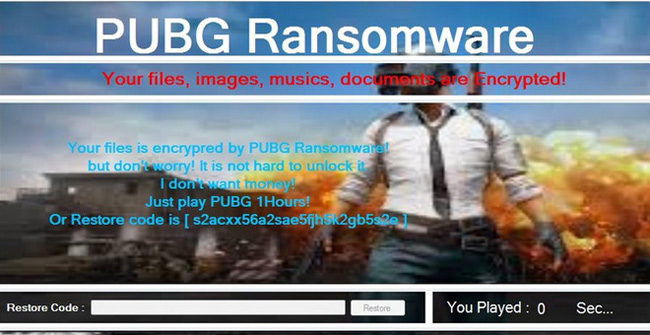 Ransomware Appears to Require Users to Play PUBG for 1 Hour Instead of Ransom