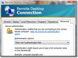 Remote Desktop from Windows Vista Computer to Windows Xp