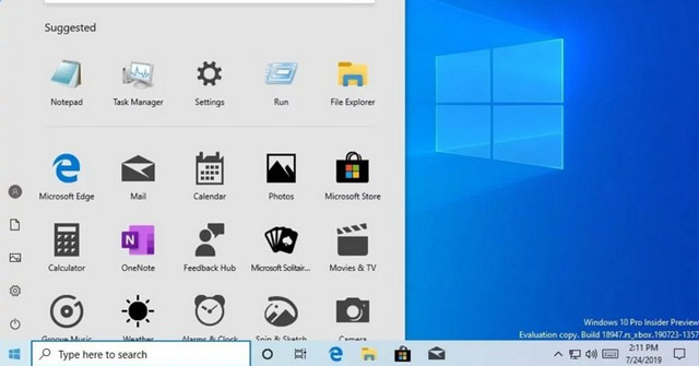 Reveal the first image of the improved Start Menu, remove Live Tiles on ...