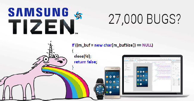Samsung's Tizen OS Programmed Badly, Containing 27,000 Bugs?