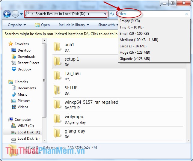 Search for Large Files on Your Computer
