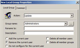 Security: Secure the Internal Admin Group on the Desktop