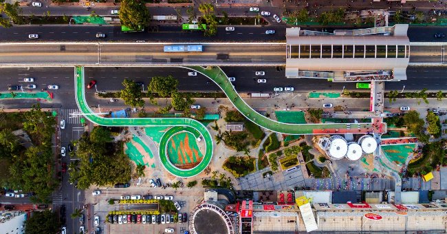 See the World's Longest Overhead Bike Route in China