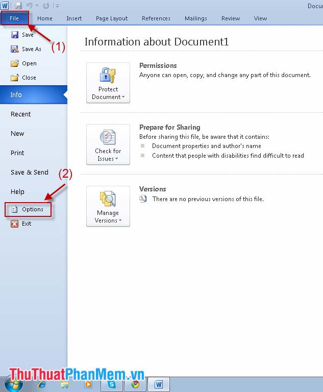 Set Up the Working Environment in Word