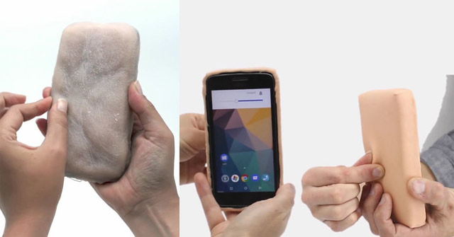 Shiver with an Artificial Leather Phone Case, Which Can