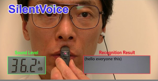 SilentVoice, Technology That Helps Users Talk but the Surrounding Doesn't Hear Anything