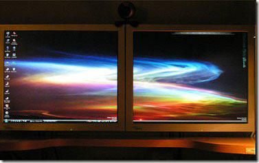 Simultaneously Use 2 Monitors on Windows Vista