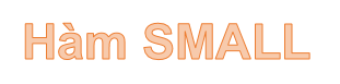 How to Use the SMALL Function in Excel