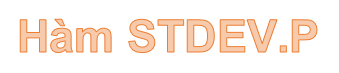 STDEV. P Function in Excel