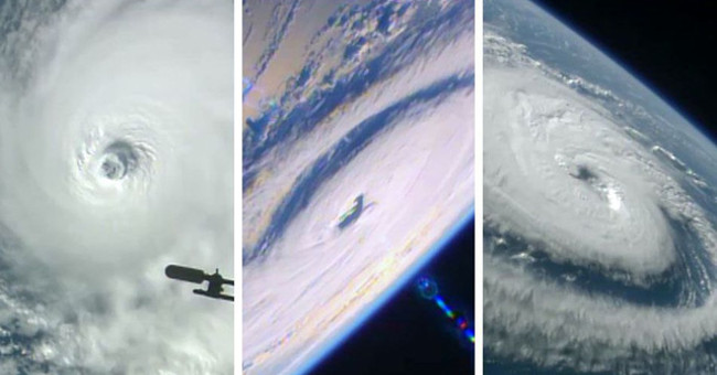 Stunned with Images of Three Major Storms in the Ocean Recorded by the ISS Space Station