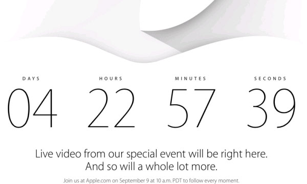 The Apple Website Starts Counting Down for 9-9 Events, Has Live