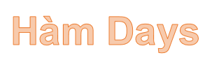 The DAYS Function in Excel