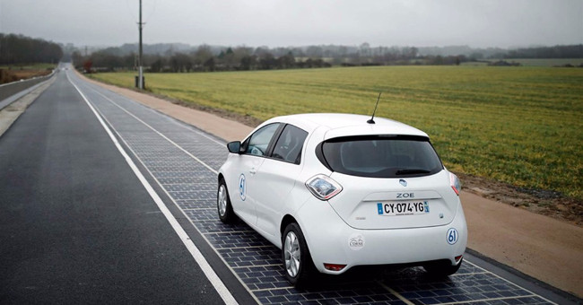The First Solar Street in the World Went into Operation in Normandy, France