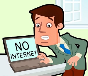 The Network Was Blocked by a Yellow Exclamation Mark