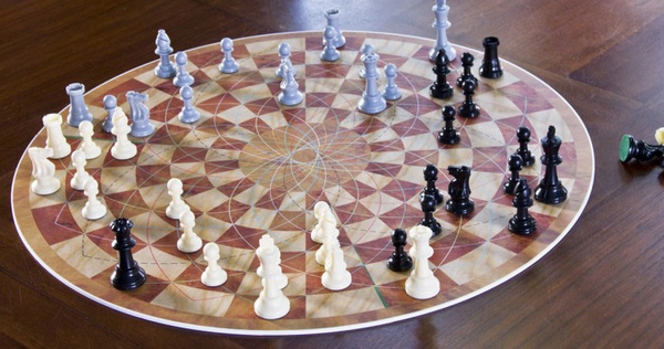Three-man Chess: Crazy Game as the Name Implies