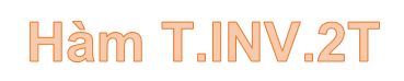 T. INV.2T - the Function Returns the Two-sided Inverse of the Student's