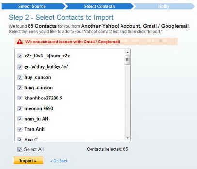 Transfer Contacts From Gmail Hotmail Facebook To Yahoo Mail