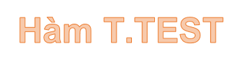 T. TEST Function in Excel