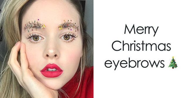 Turn Your Eyebrows into Christmas Trees This Christmas, Have You