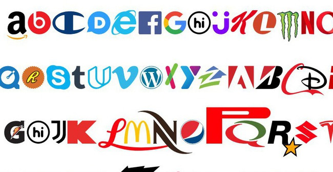 Unique Font Incorporating Famous Corporate Logos, Inviting Experience
