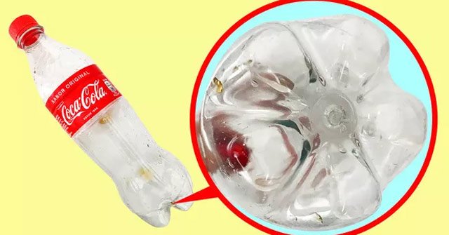 Why is the bottom of a plastic bottle never flat? - TipsMake.com