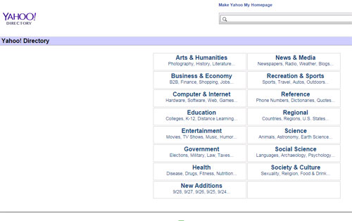 Yahoo! the Directory Closed on December 31
