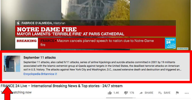 YouTube Blamed the Algorithm for Asserting the Fires of the Notre Dame Cathedral in Paris