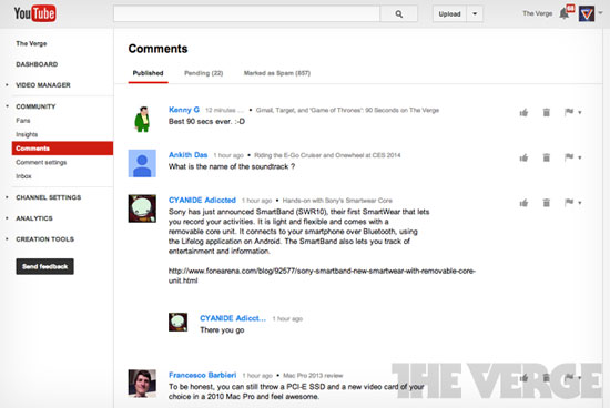 YouTube Upgrades the New Comment Management System